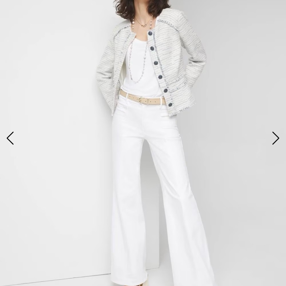 NWT - High rise, wide leg white jeans (White House Black Market)